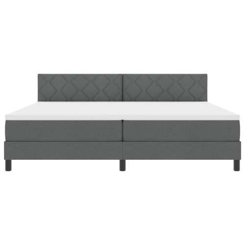 Kutišni krevet s madracem Tamno sivi 200x200 cm Tkanina Cijena