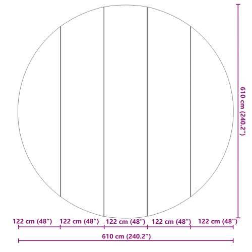 Kružni pokrivač za bazen Svjetlosiva Polietilen Ø 610 cm Cijena