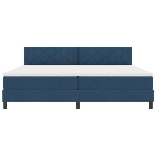 Krevet s box springom s madracem plavi 200x200 cm tkanina Cijena