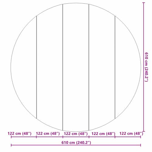 Kružni pokrivač za bazen Crni Plastika Ø 610 cm Cijena