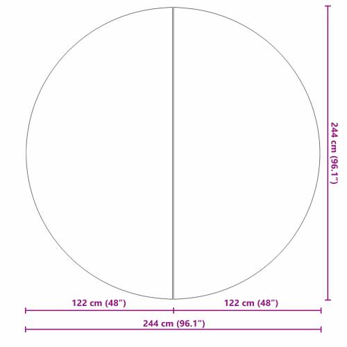 Kružni pokrivač za bazen Crna Polietilen Ø 244 cm Vodootporan Cijena