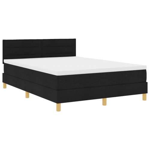 Krevet s podlogom s madracem Crni 160x200 cm Tkanina Cijena