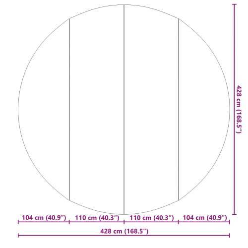 Kružni pokrivač za bazen Crni Polietilen Ø 428 cm Cijena