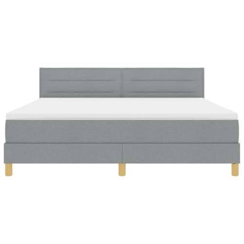 Krevet s box springom s madracem svjetlosive boje 180x200 cm tkanina Cijena