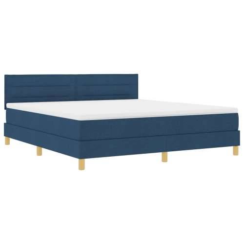 Krevet s box springom s madracem Plavi 180x200 cm Tkanina Cijena