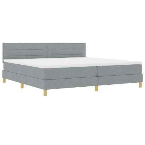 Krevet s madracem Svjetlosivi 200x200 cm Tkanina Cijena