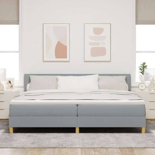 Krevet s madracem Svjetlosivi 200x200 cm Tkanina Cijena