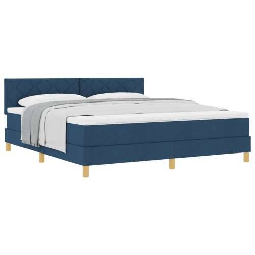 Box Spring krevet s madracem plav i 180x200 cm tkanine Cijena