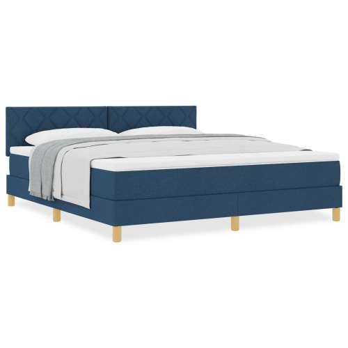Box Spring krevet s madracem plav i 180x200 cm tkanine Cijena