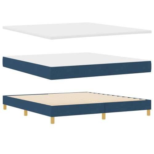 Box Spring krevet s madracem plav i 180x200 cm tkanine Cijena