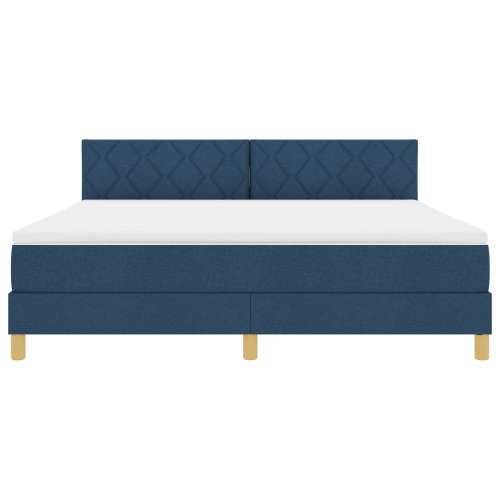 Box Spring krevet s madracem plav i 180x200 cm tkanine Cijena