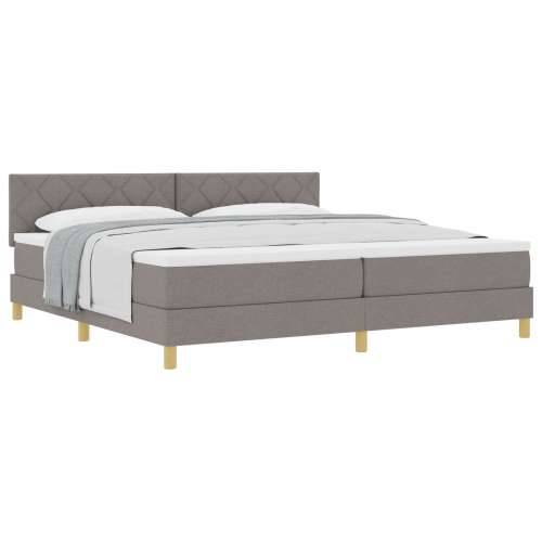 Krevet s kutijom opruga s madracem Taupe 200x200 cm Tkanina Cijena