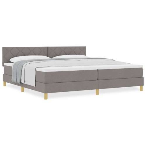 Krevet s kutijom opruga s madracem Taupe 200x200 cm Tkanina Cijena