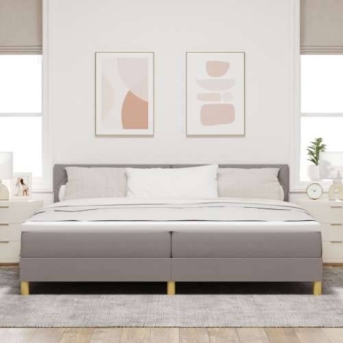 Krevet s kutijom opruga s madracem Taupe 200x200 cm Tkanina Cijena