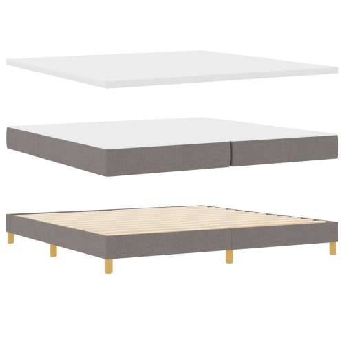 Krevet s kutijom opruga s madracem Taupe 200x200 cm Tkanina Cijena