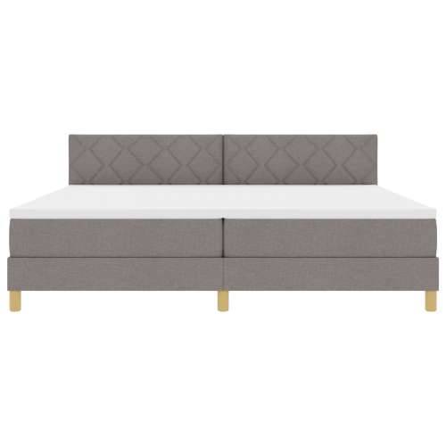 Krevet s kutijom opruga s madracem Taupe 200x200 cm Tkanina Cijena