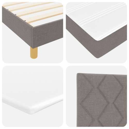 Krevet s kutijom opruga s madracem Taupe 200x200 cm Tkanina Cijena