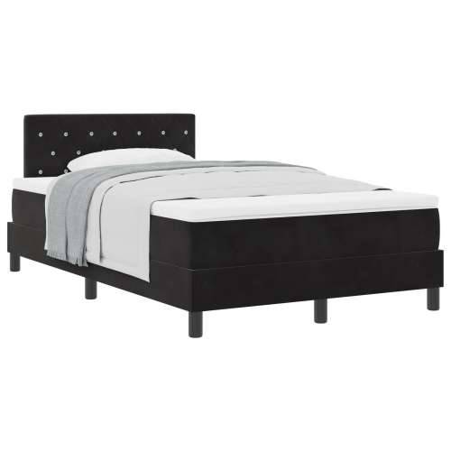 Box Spring Krevet s Madracem Crni 120x200 cm Baršun Cijena