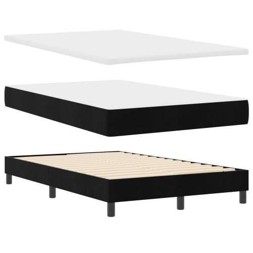Box Spring Krevet s Madracem Crni 120x200 cm Baršun Cijena
