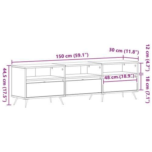 TV Kabinet Artisan Hrast 150x30x44,5 cm Konstruirano drvo Cijena