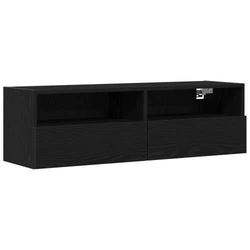 TV zidna vitrinka crni hrast 100x30x30 cm konstruirano drvo Cijena