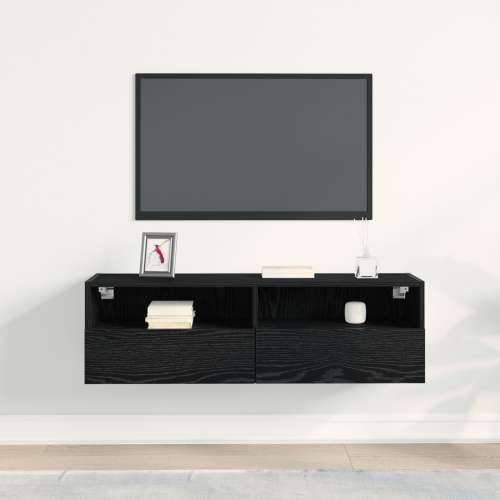 TV zidna vitrinka crni hrast 100x30x30 cm konstruirano drvo Cijena