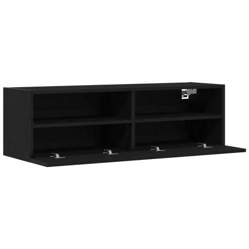 TV zidna vitrinka crni hrast 100x30x30 cm konstruirano drvo Cijena