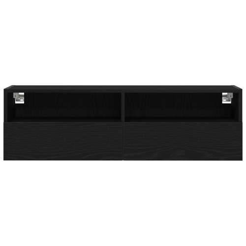 TV zidna vitrinka crni hrast 100x30x30 cm konstruirano drvo Cijena