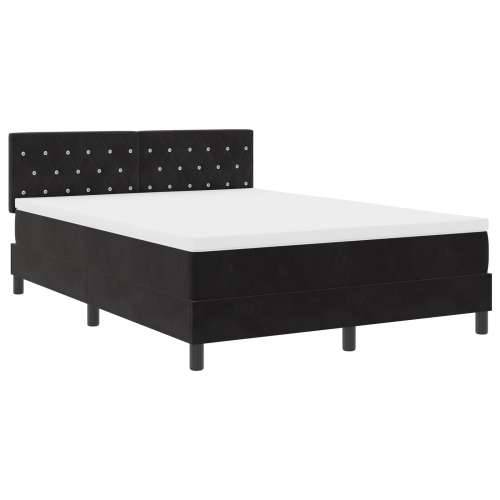 Box Spring Krevet s Madracem Crni 160x200 cm Baršun Cijena