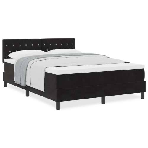 Box Spring Krevet s Madracem Crni 160x200 cm Baršun Cijena