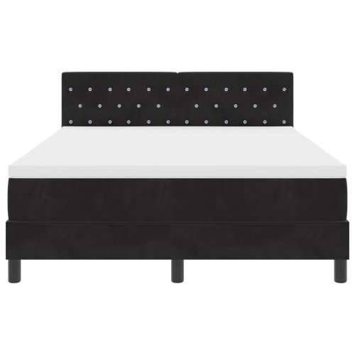 Box Spring Krevet s Madracem Crni 160x200 cm Baršun Cijena