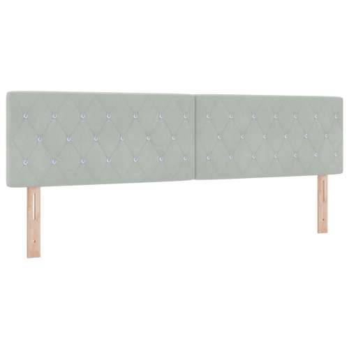 Box Spring Krevet s Madracem Svjetlosiva Super King Baršun Cijena