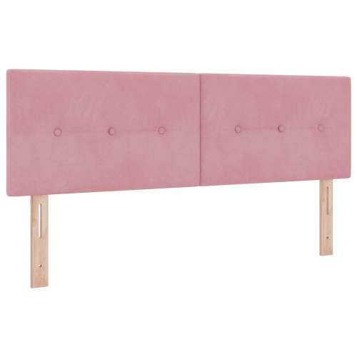 Box Spring Krevet s Madracem Ružičasta 160x200 cm Baršun Cijena