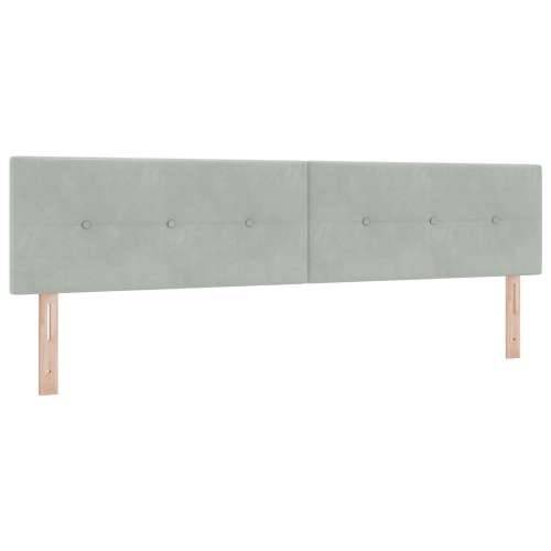 Box Spring Krevet s Madracem Svjetlosiva 200x200 cm Baršun Cijena