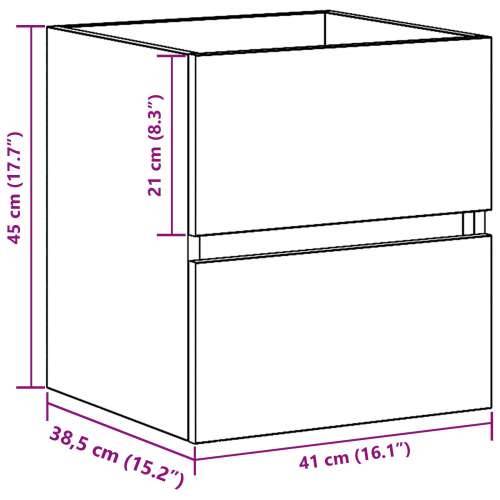 Ormar za sudoper Staro drvo 41x38.5x45 cm Konstruirano drvo - Staro drvo 41 x 38.5 x 45 cm 1 Cijena