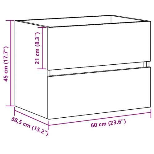 kupaonski ormarić crni hrast 60x38,5x45 cm konstruirano drvo - Crni hrast 60 x 38.5 x 45 cm 1 Cijena