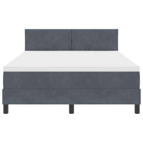 Box Spring Krevet s Madracem Tamno Siva 140x200 cm Baršun Cijena