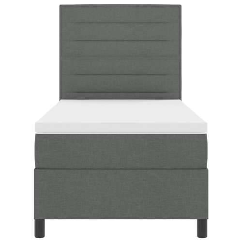 Box Spring Krevet s Madracem Tamnosivi 80x200 cm Tkanina Cijena