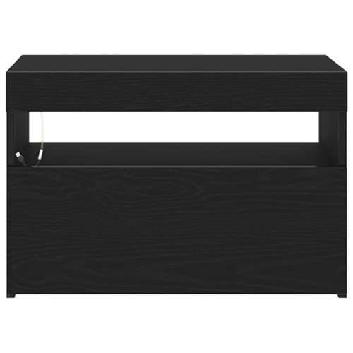 TV ormari s LED svjetlima 2 kom Crni Hrast 60x35x40 cm Konstruirano drvo Cijena
