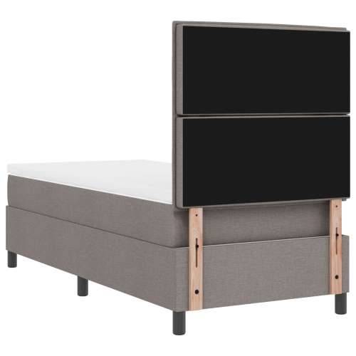 krevet s box springom i dušekom taupe 100x200 cm tkanina Cijena