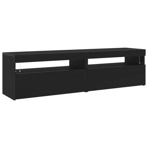 TV ormari s LED svjetlima 2 kom Crna hrast 75x35x40 cm Konstruirano drvo Cijena