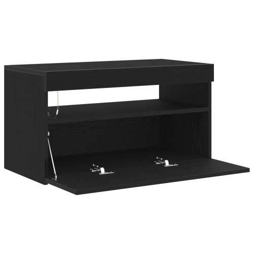 TV ormari s LED svjetlima 2 kom Crna hrast 75x35x40 cm Konstruirano drvo Cijena