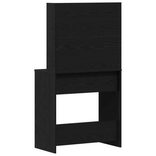 LED Toaletni Stol u Crnom Hrastu - 71 x 40 x 141 cm, Napravljen od Konstruiranog Drva Cijena
