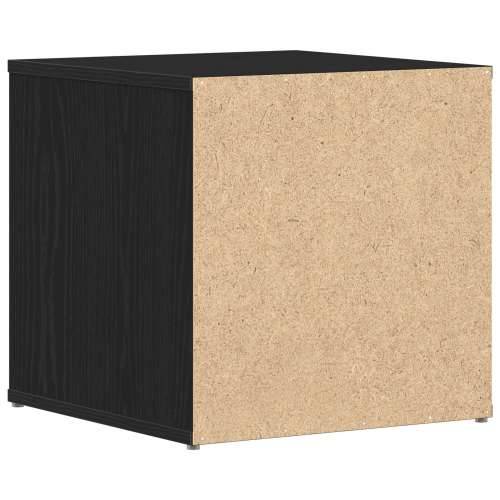 Kutija S Fičkom Crna Hrast 40,5x40x40 cm Konstruirano drvo Cijena