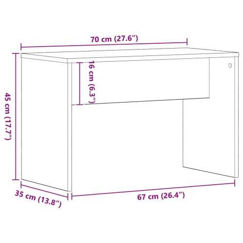 stolica za šminkanje Crni hrast 70x35x45 cm Inženjerska drva Cijena