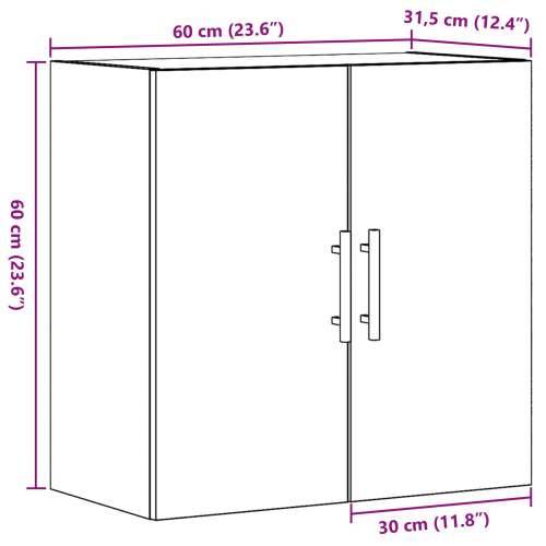 Zidni ormarić Crni hrast 60x31x60 cm Konstruirano drvo Cijena