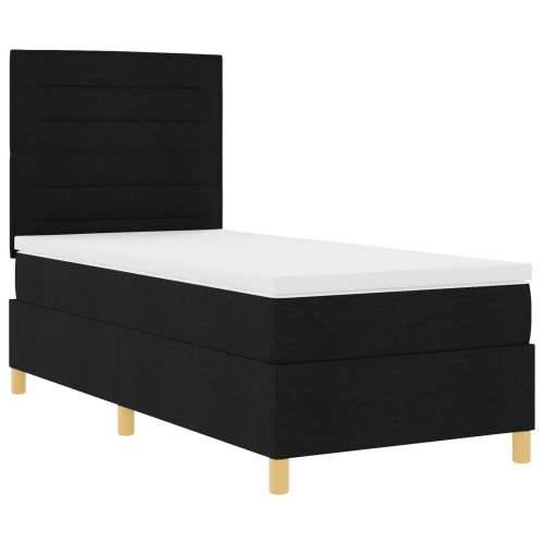 Krevet s podnicom s madracem Crna 80x200 cm Tkanina Cijena