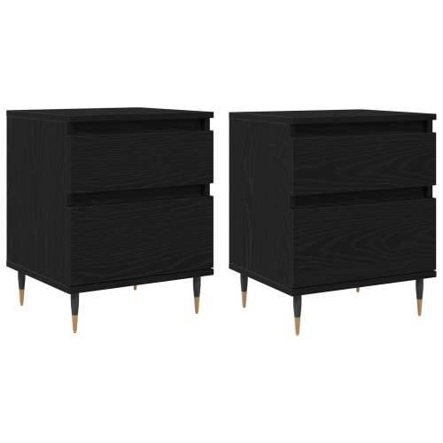 noćni ormarići 2kom Crni hrast 40x35x50 cm Konstruirano drvo Cijena