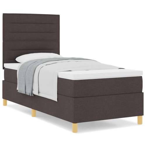 Krevet s box springom i madracem tamnosmeđi 80 x 200 cm od tkanine Cijena