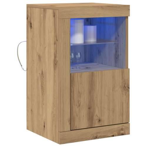 Bočne Ormariće s LED Svjetlima 2 kom Artisan Hrast 41x37x67 cm Cijena